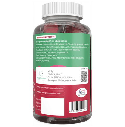 Nutrazoli Immunity Booster Multivitamin Gummies Strawberry