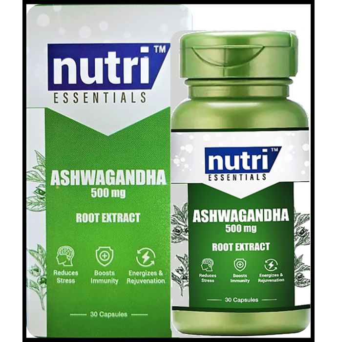 Nutri Essential Ashwagandha 500mg Capsule - Classic Derma