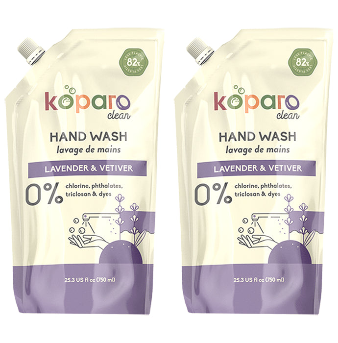Koparo Lavender & Vetiver Hand Wash (750ml Each) - Classic Derma
