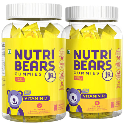 NutriBears Jr. Vitamin D Gummies (30 Each) Lemon - Classic Derma