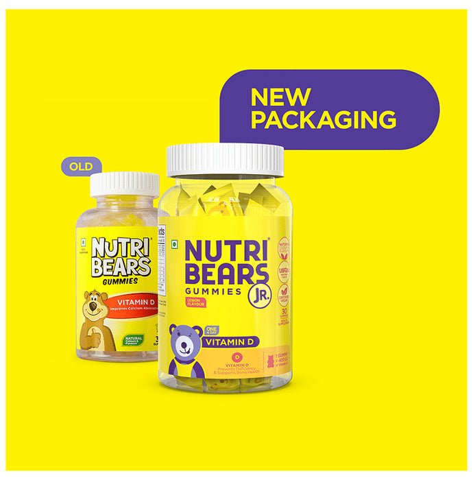 NutriBears Jr. Vitamin D Gummies (30 Each) Lemon