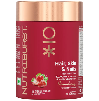 Nutriburst Hair, Skin & Nails Gummies Strawberry - Classic Derma
