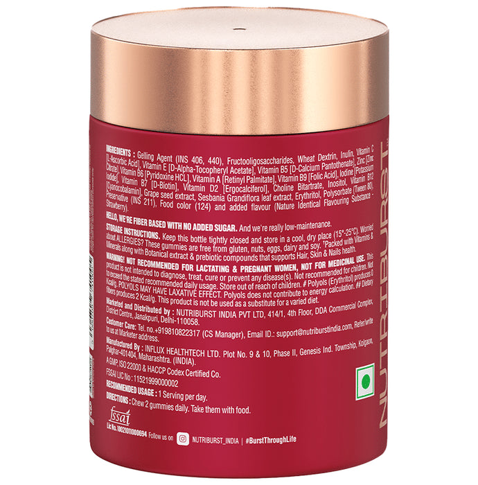 Nutriburst Hair, Skin & Nails Gummies Strawberry