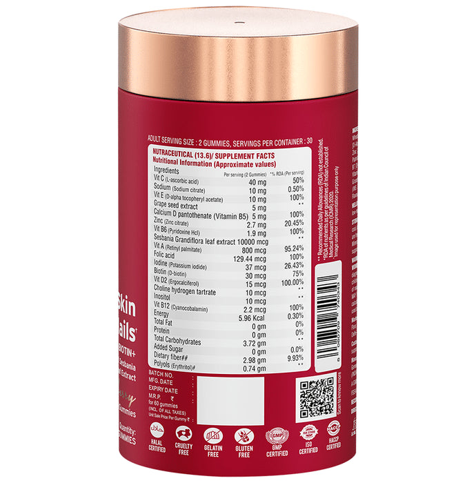 Nutriburst Hair, Skin & Nails Gummies Strawberry