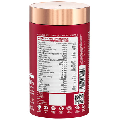 Nutriburst Hair, Skin & Nails Gummies Strawberry