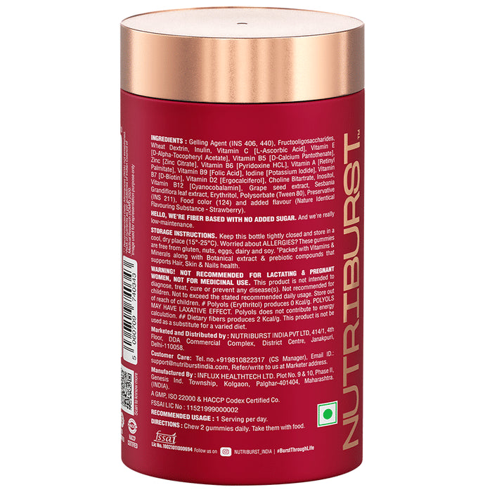 Nutriburst Hair, Skin & Nails Gummies Strawberry