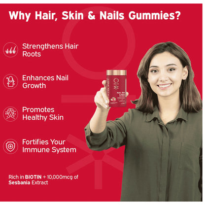 Nutriburst Hair, Skin & Nails Gummies Strawberry