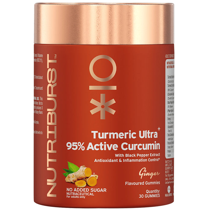 Nutriburst Turmeric Ultra + 95% Active Curcumin Gummies Ginger - Classic Derma