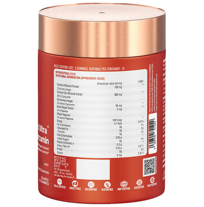 Nutriburst Turmeric Ultra + 95% Active Curcumin Gummies Ginger