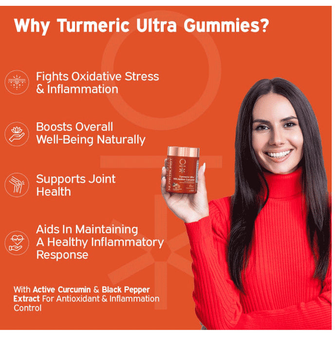 Nutriburst Turmeric Ultra + 95% Active Curcumin Gummies Ginger