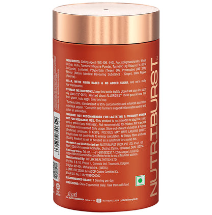 Nutriburst Turmeric Ultra + 95% Active Curcumin Gummies Ginger