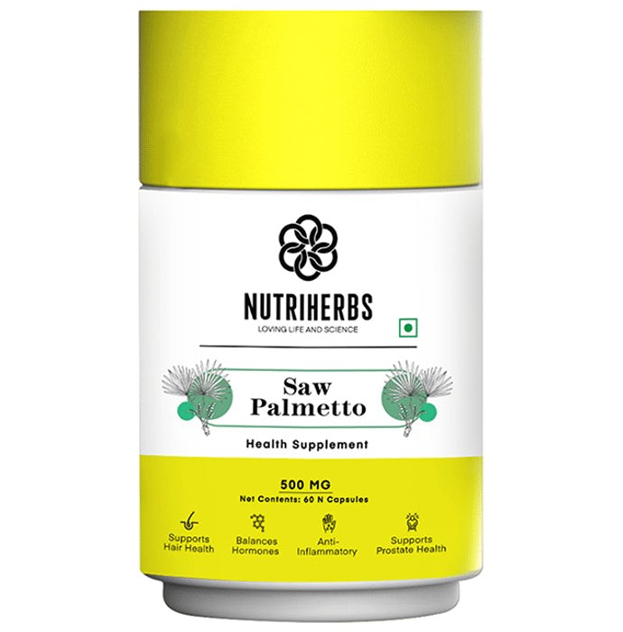 Nutriherbs Saw Palmetto 500mg Capsule - Classic Derma