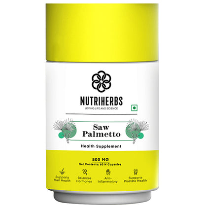 Nutriherbs Saw Palmetto 500mg Capsule - Classic Derma