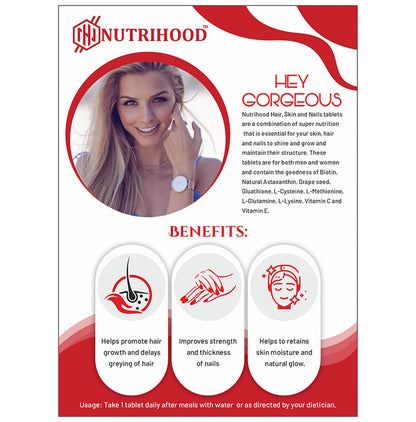 Nutrihood Hey Gorgeous Hair, Skin & Nails Tablet