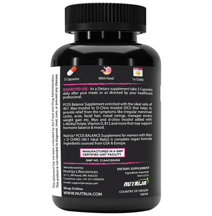 Nutrija PCOS Balance Myo + D Chiro Inositol Capsule