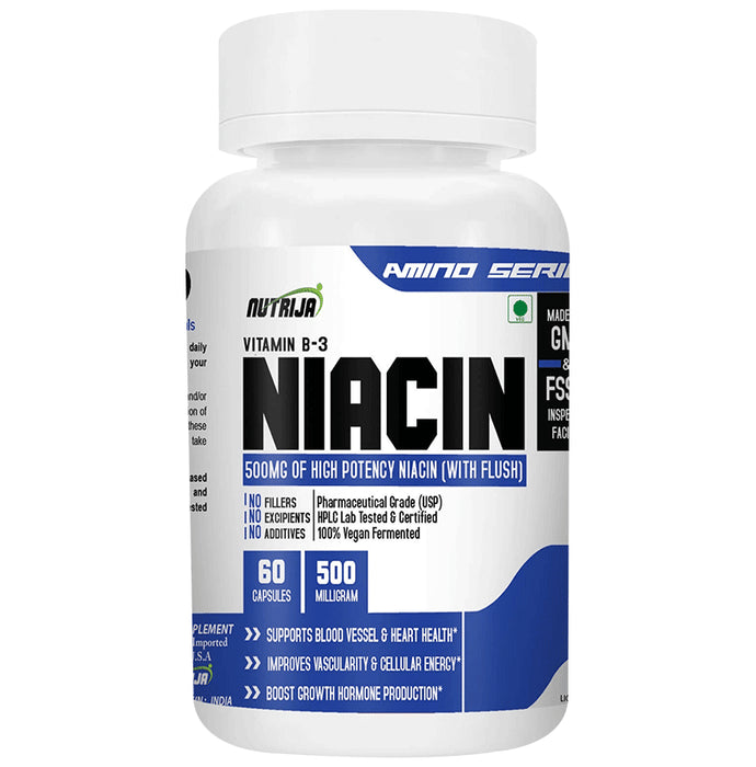 Nutrija Vitamin B3 Niacin 500mg Capsule - Classic Derma