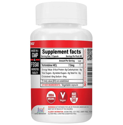 Nutrija Yohimbine HCL 7.5 MG Capsule