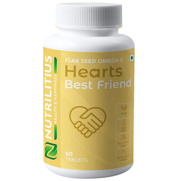 Nutrilitius Flax Seed Omega 3 Hearts Best Friend Tablet - Classic Derma