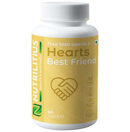 Nutrilitius Flax Seed Omega 3 Hearts Best Friend Tablet - Classic Derma