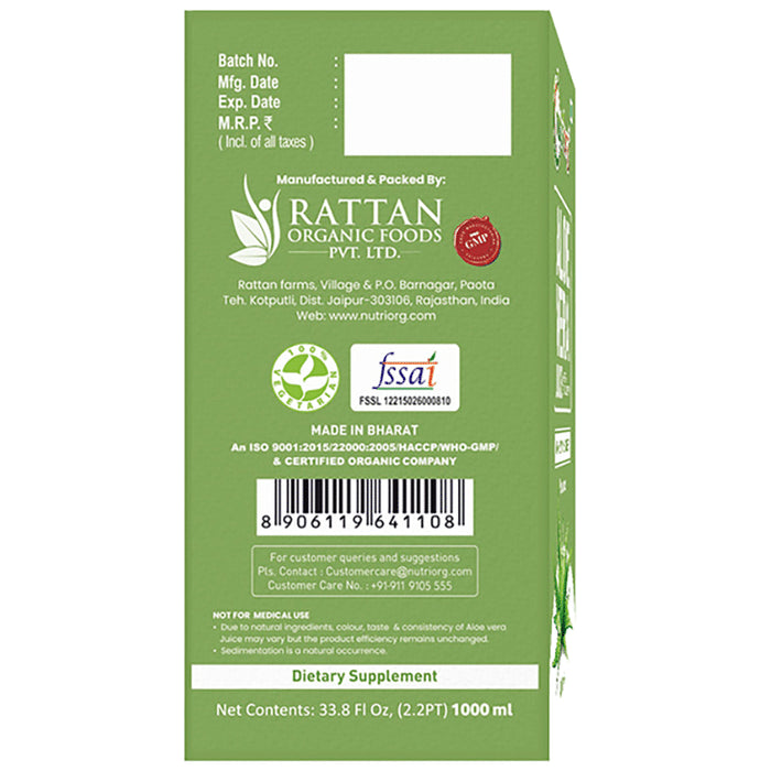Nutriorg Aloe Vera Regular Juice