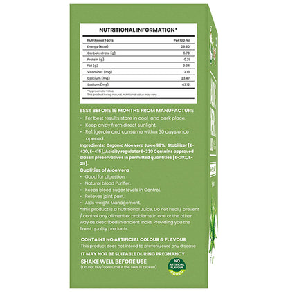 Nutriorg Aloe Vera Regular Juice