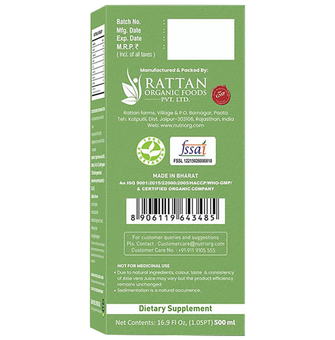 Nutriorg Aloe Vera Regular Juice