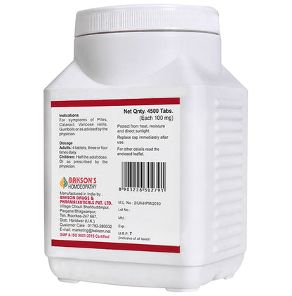 Bakson's Homeopathy Calcarea Fluorica Biochemic Tablet 12X