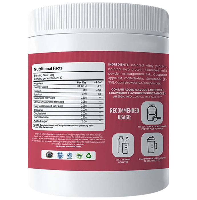Nutriorg Power of Protein+ Powder Strawberry