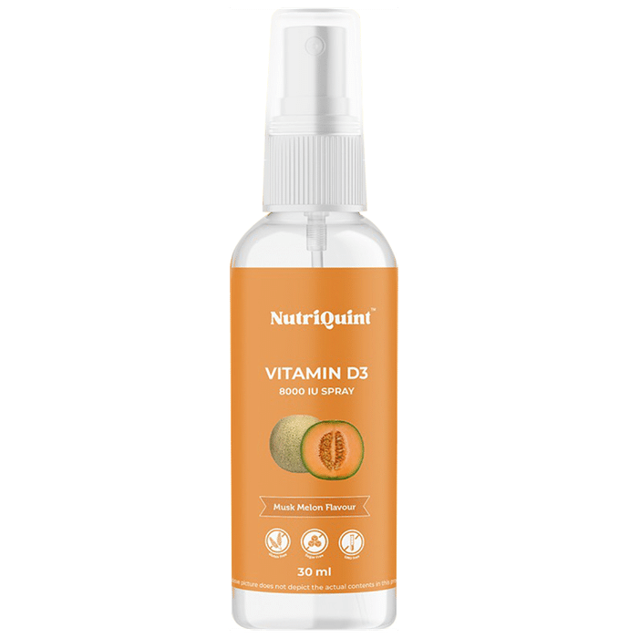 NutriQuint Vitamin D3 8000 IU Spray| Flavour Muskmelon - Classic Derma