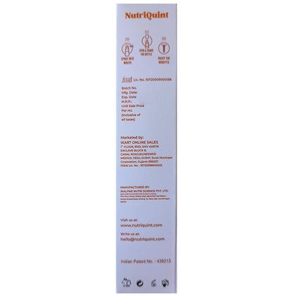 NutriQuint Vitamin D3 8000 IU Spray| Flavour Muskmelon