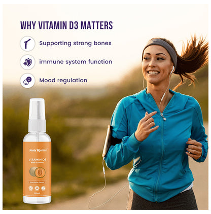 NutriQuint Vitamin D3 8000 IU Spray| Flavour Muskmelon