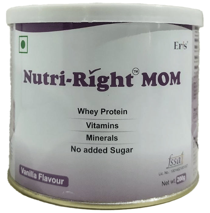 Nutri-Right Mom with Whey Protein, Vitamins & Minerals | Flavour Powder Sugar Free Vanilla - Classic Derma