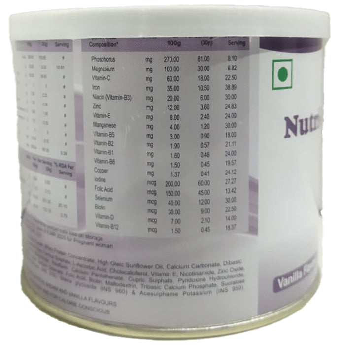 Nutri-Right Mom with Whey Protein, Vitamins & Minerals | Flavour Powder Sugar Free Vanilla
