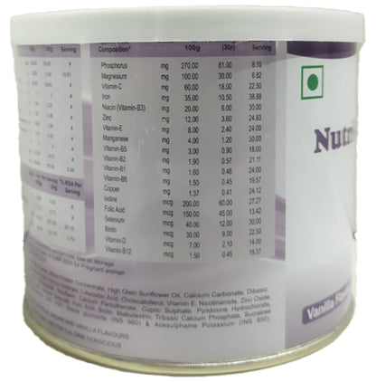 Nutri-Right Mom with Whey Protein, Vitamins & Minerals | Flavour Powder Sugar Free Vanilla