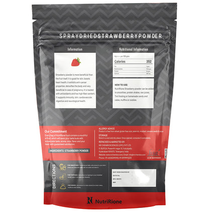 NutriRione Food Spray Dried Strawberry Powder