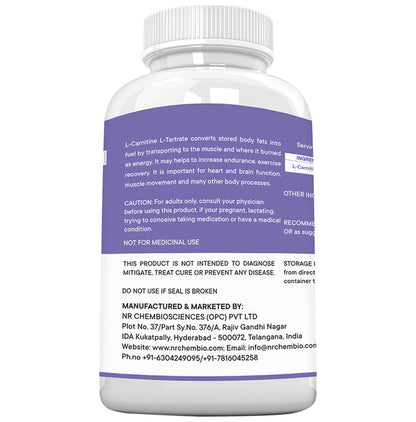 NutriRione L Carnitine Tartrate Veg Capsules