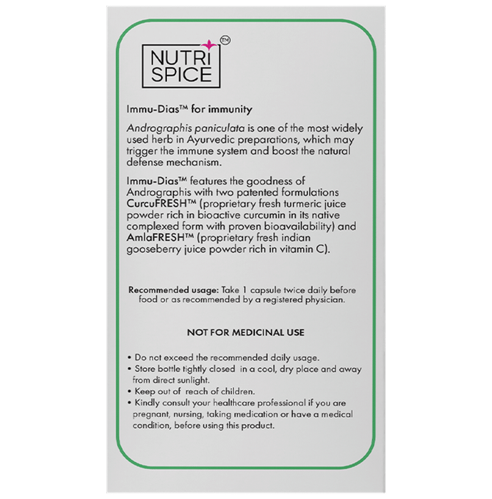 Nutrispice Immu-Dias Immunity Support Veg Capsule