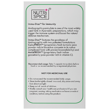 Nutrispice Immu-Dias Immunity Support Veg Capsule