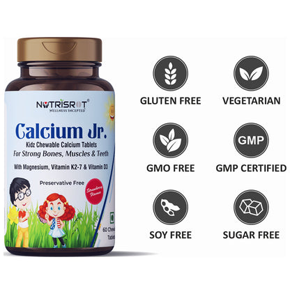 Nutrisrot Calcium Jr Kids Chewable Tablet with Vitamin D3 & K2 7