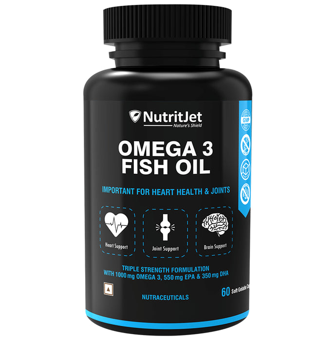 NutritJet Omega 3 Fish Oil Soft Gelatin Capsule - Classic Derma