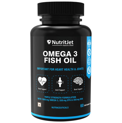 NutritJet Omega 3 Fish Oil Soft Gelatin Capsule - Classic Derma