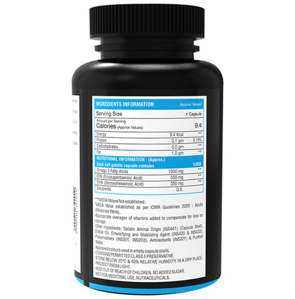 NutritJet Omega 3 Fish Oil Soft Gelatin Capsule