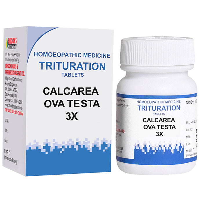 Bakson's Homeopathy Calcarea Ova Testa Trituration Tablet 3X - Classic Derma