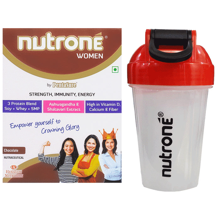Nutrone Women 3 Protein Blend (Soy+Whey+SMP) Powder Chocolate with Shaker Free - Classic Derma