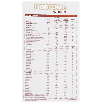 Nutrone Women 3 Protein Blend (Soy+Whey+SMP) Powder Chocolate with Shaker Free