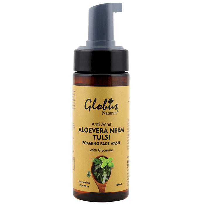 Globus Naturals Aloevera Neem Tulsi Foaming Face Wash - Classic Derma