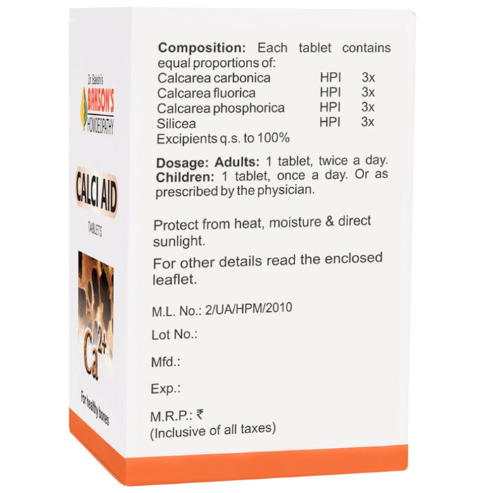 Bakson's Homeopathy Calci Aid Tablet