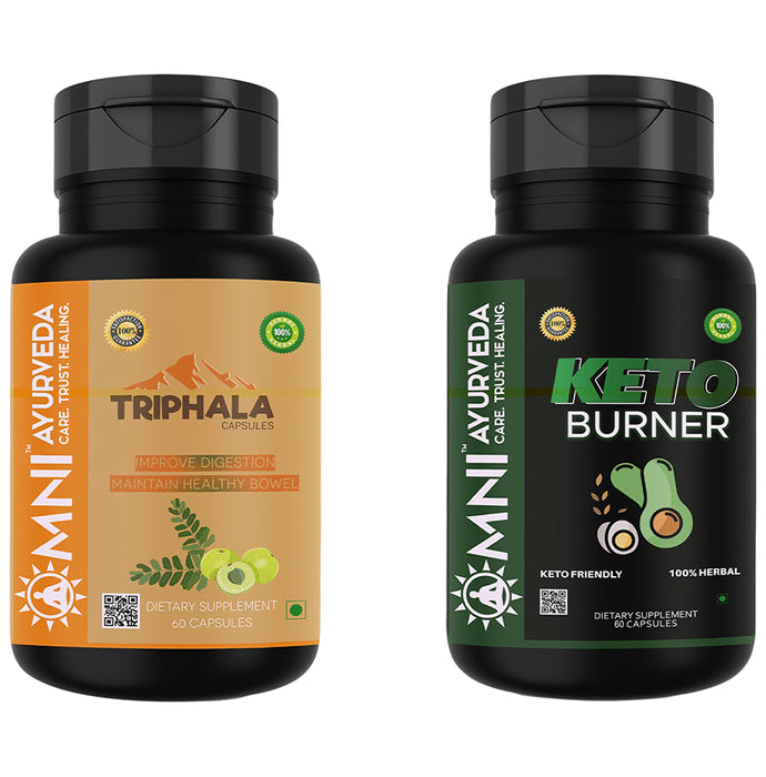 Omni Ayurveda Triphala & Keto Burner Capsule (60 Each) - Classic Derma