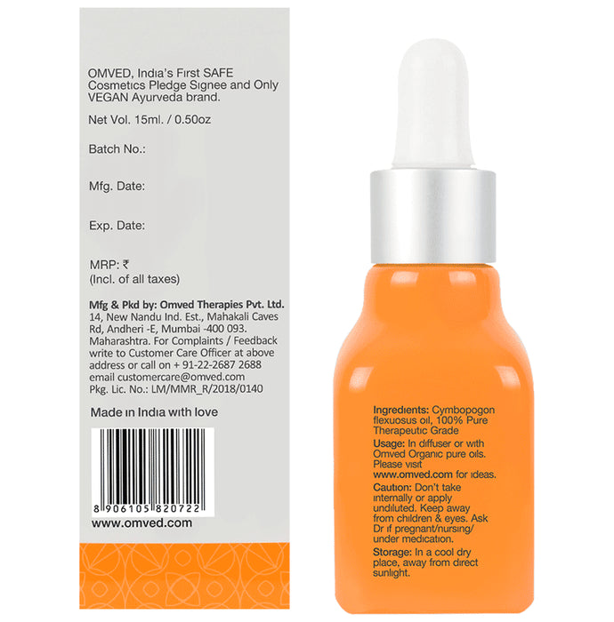 Omved Lemongrass Pure Essential Oil