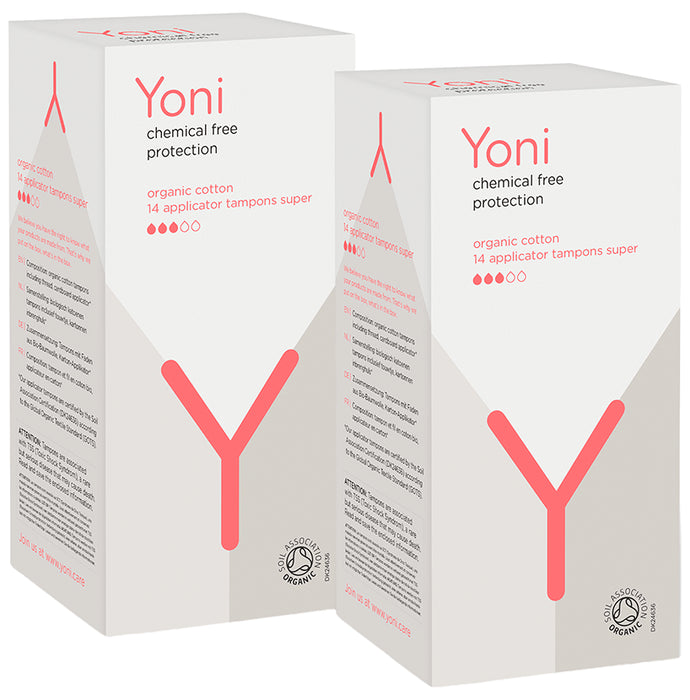 Yoni Organic Cotton 14 Applicator Tampon Super (14 Each) - Classic Derma